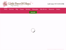 Tablet Screenshot of littlepawsofhope.com
